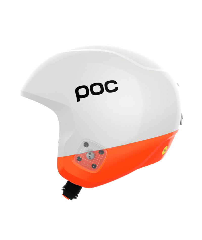 POC Skull Dura X MIPS race ski helmet – Hydrogen White/Fluorescent Orange